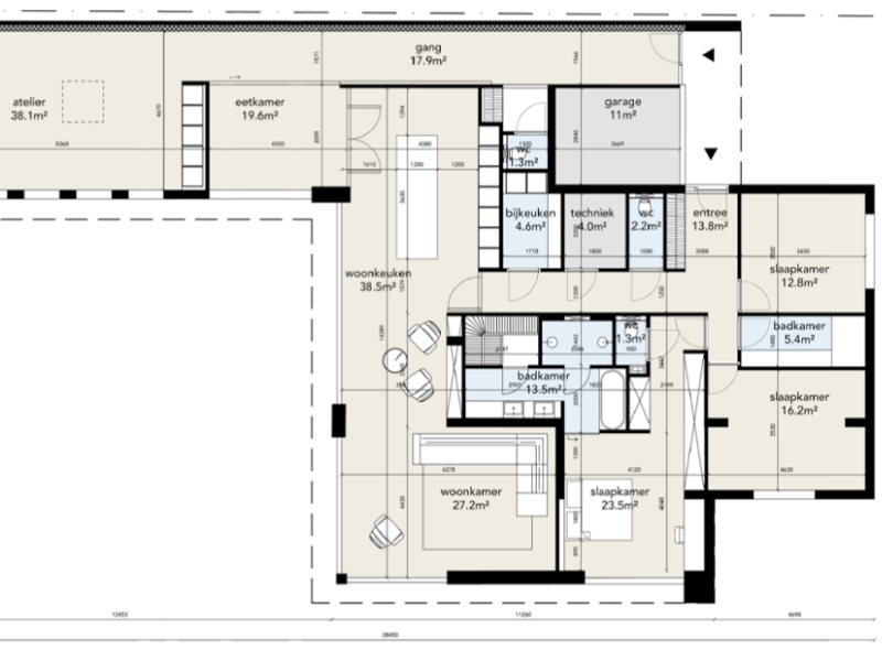 Plattegrond bungalow