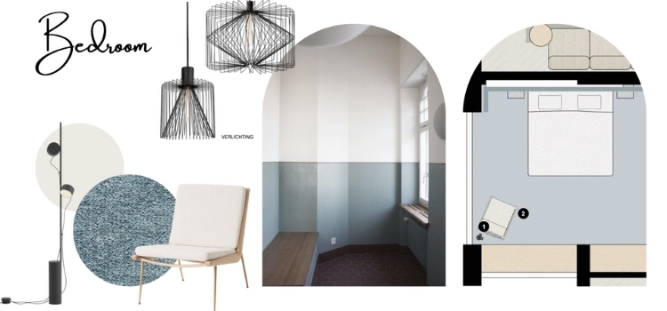 Slaapkamer inspiratie kleur moodboard