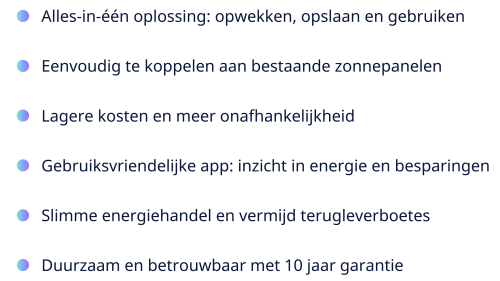 Voordelen van thuisbatterij