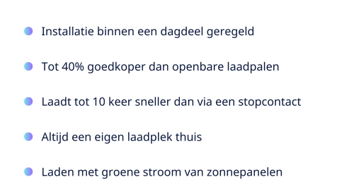 Voordelen laadpaal