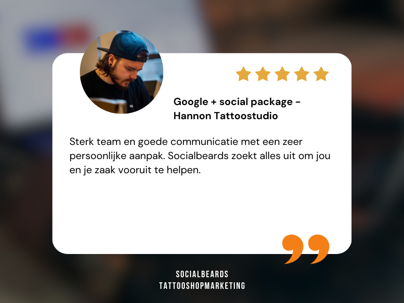 MArketing voor tattoo shops testimonial