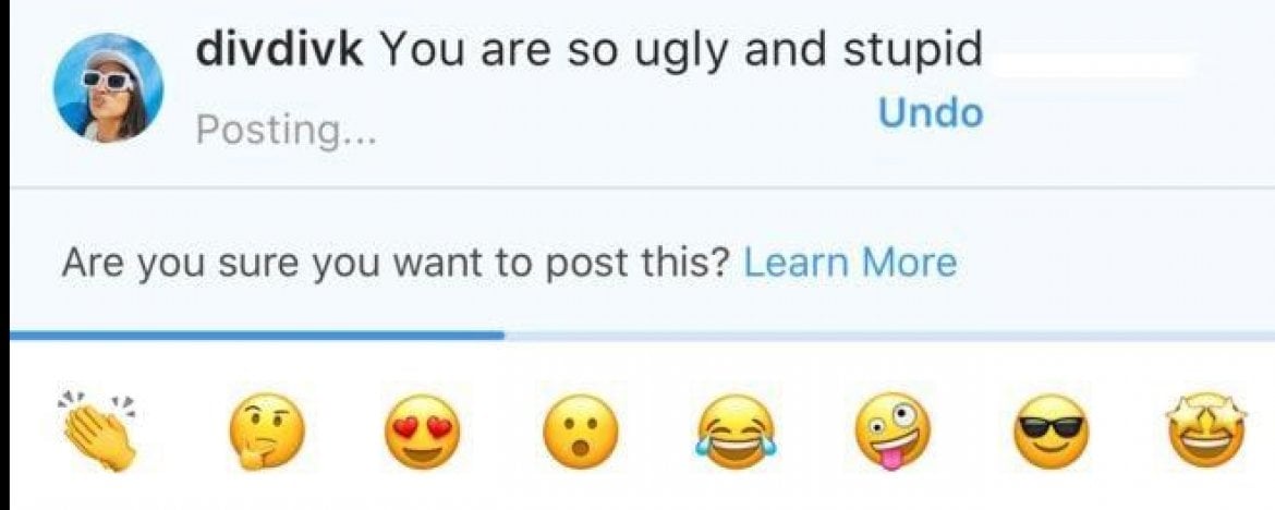 Ben je zeker dat je een negatieve reactie wil posten op Instagram?