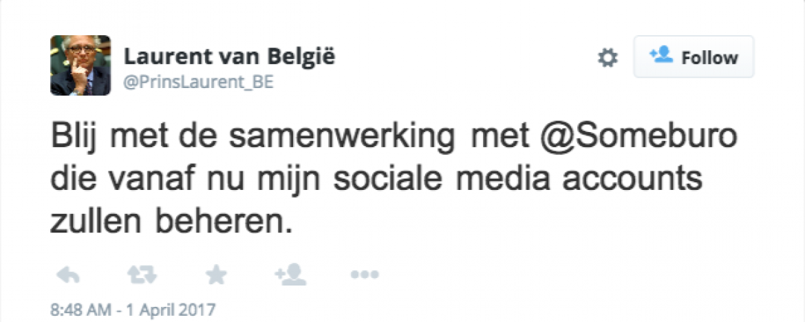 Socialemediaburo.be wordt hofleverancier sociale media voor Prins Laurent