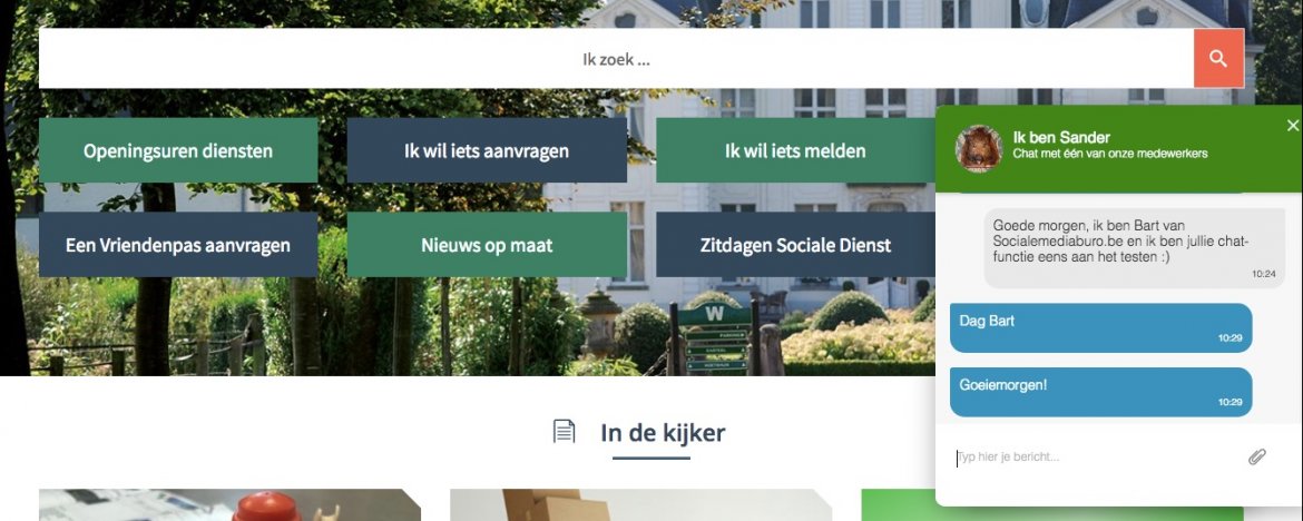 Gemeente Evergem lanceert live-chat op hun website