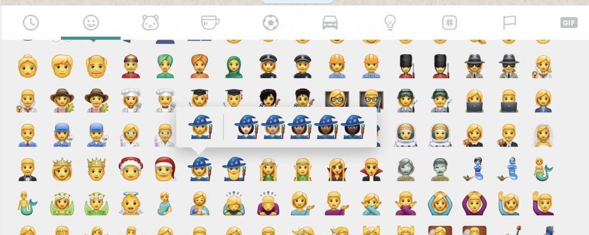 WhatsApp verdeelt emoji's onder in categorieën op iPhone