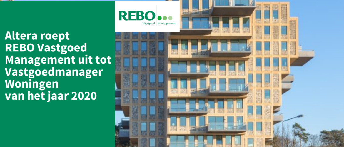 Altera roept REBO Vastgoed Management uit tot Vastgoedmanager Woningen van het jaar 2020