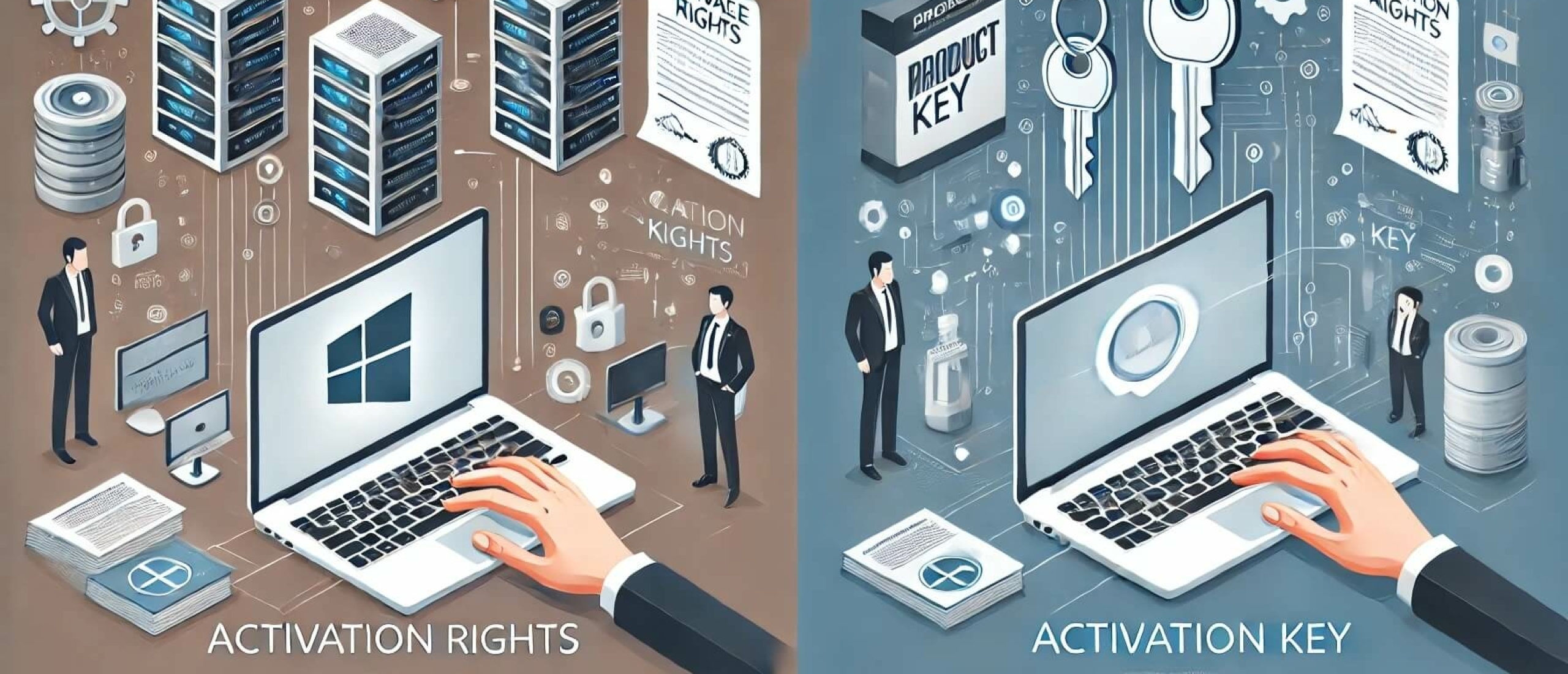Aktivierungsrecht vs. Aktivierungsschlüssel