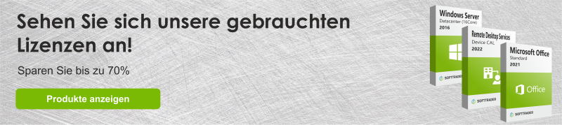 Sehen Sie unsere gebrauchten Lizenzen an Banner