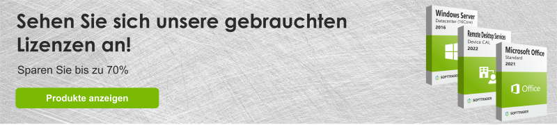 Sehen Sie unsere gebrauchten Lizenzen an Banner