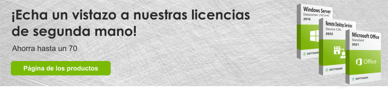 Echa un vistazo a nuestras licencias de segunda mano Echa un vistazo a nuestras licencias de segunda mano banner