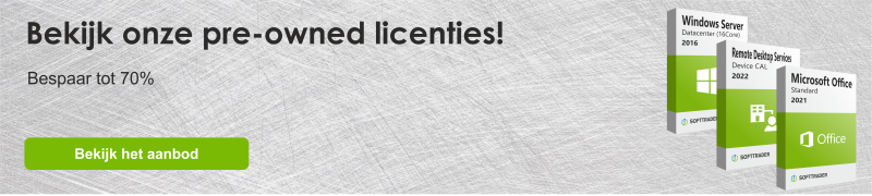 Bekijk onze pre-owned licenties banner