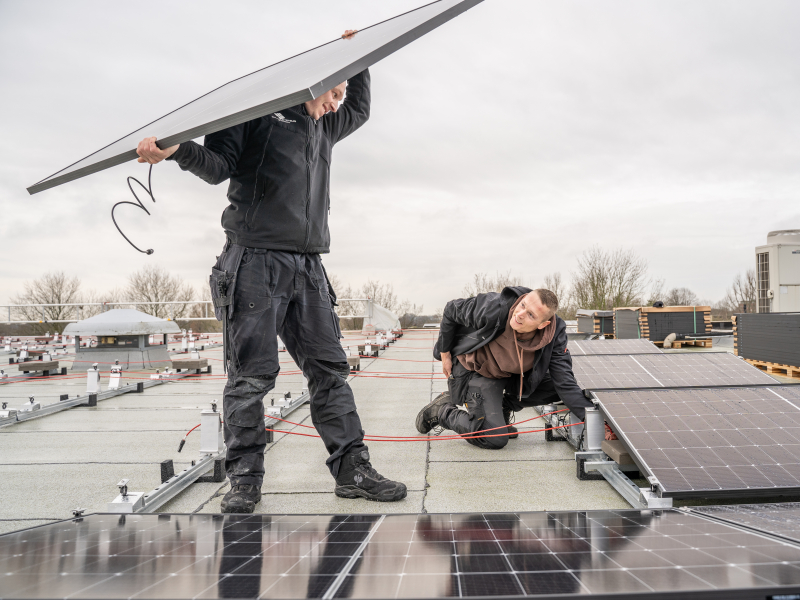 zonnepanelen stevig monteren bij morgana