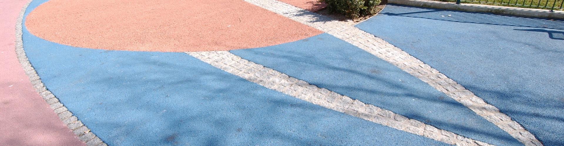 Coloured asphalt playground
