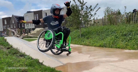 skaten in je rolstoel