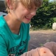 jongen is gevallen met springen