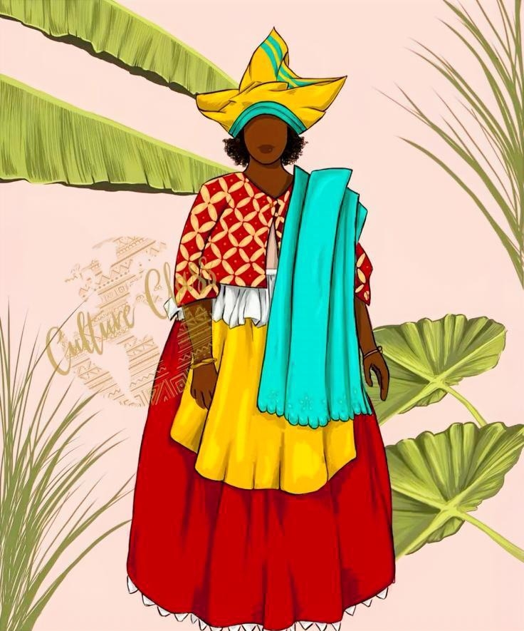 Aisa winti, godin van de aarde, in traditionele Creoolse koto en angisa binnen de Surinaamse winti traditie