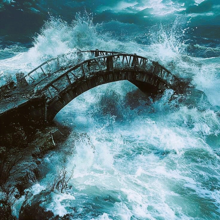 Een brug als symbool voor de overgang tussen leven en dood