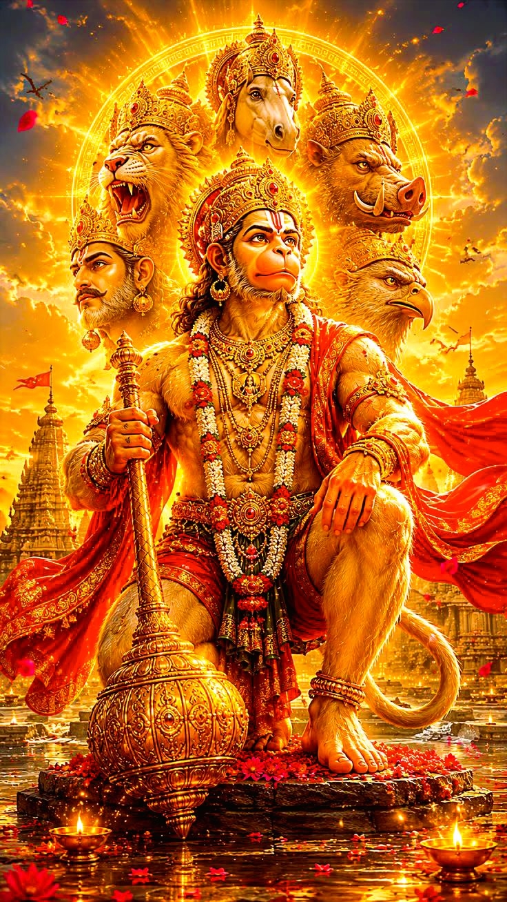Hanuman, de apengod, beschermer en toegewijde van Rama