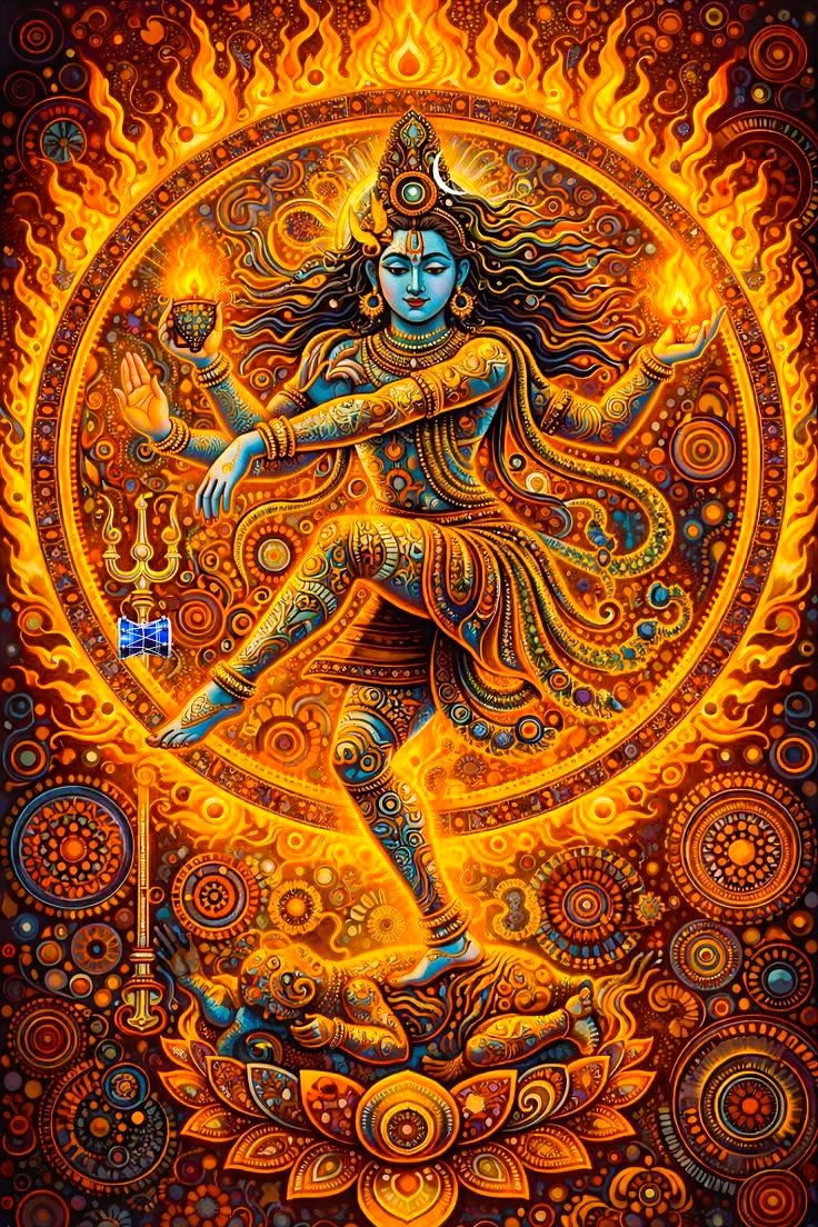 Shiva hindoe god van transformatie en meditatie Trimurti Hindostaanse traditie