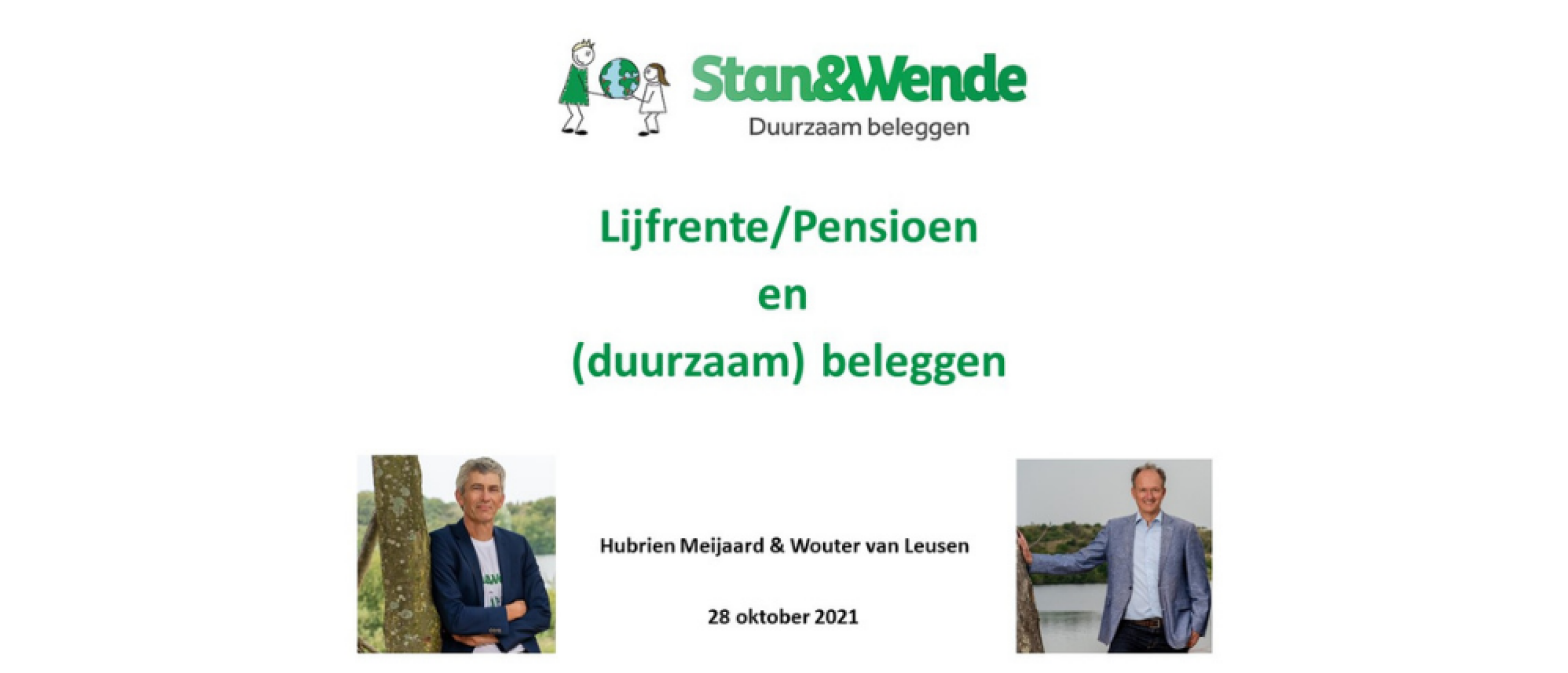Opname webinar 28 oktober Ook jouw pensioen duurzaam geregeld voor 31/12?