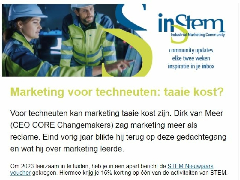 20230116 inStem #13 tweewekelijkse inspiratiemail met insights en activiteiten  inspotlights