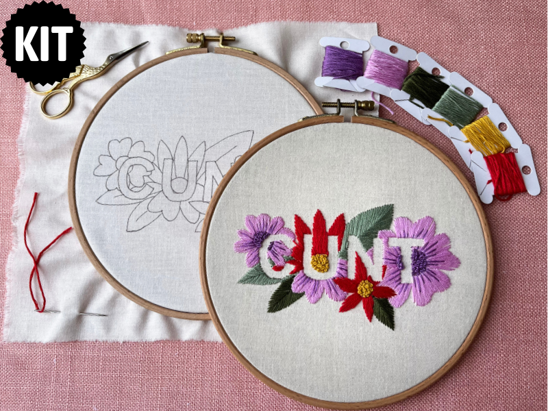 diy embroidery kit font