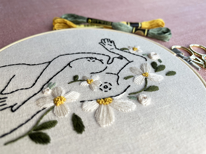 Embroidery kit Flower Shower