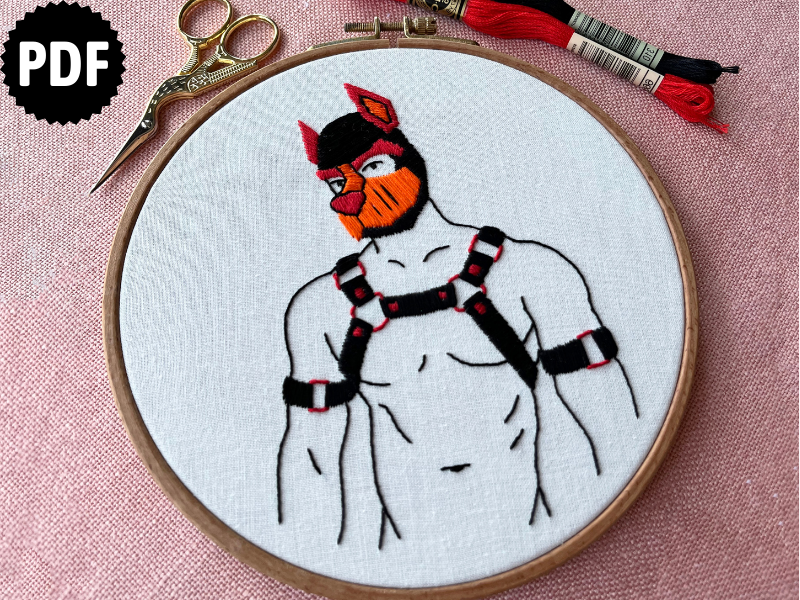 pdf embroidery pattern woof