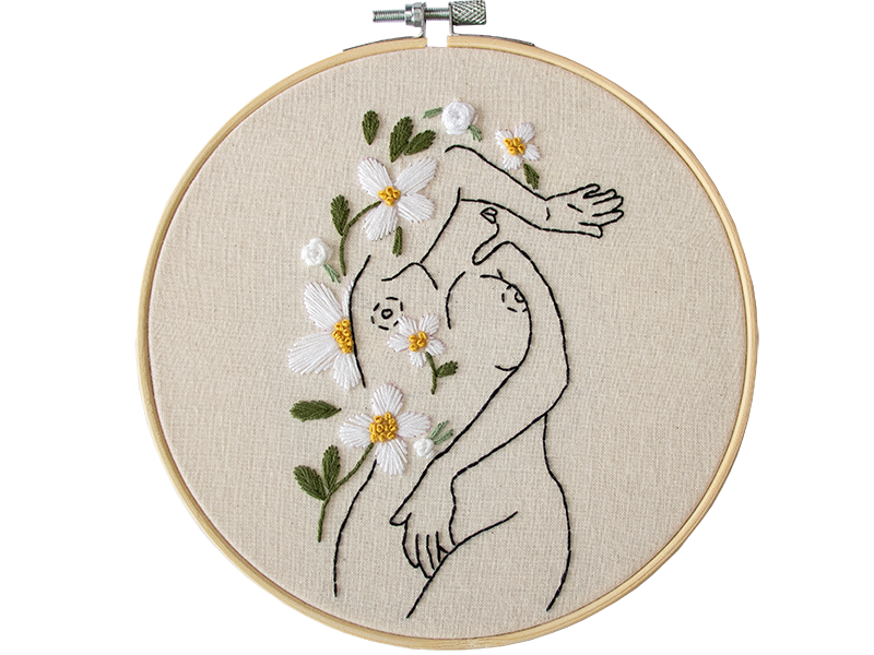 Embroidery kit Flower Shower Stitchmilk