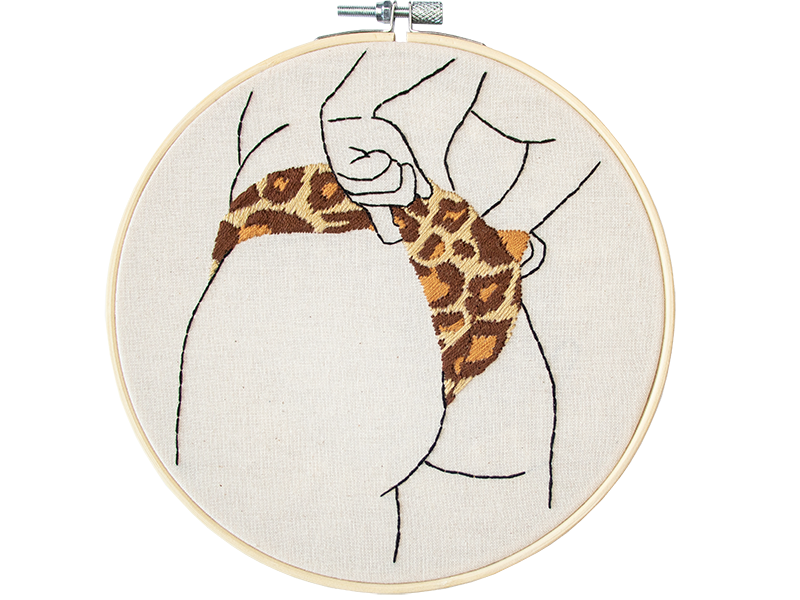 Embroidery kit Leopard Panties Stitchmilk