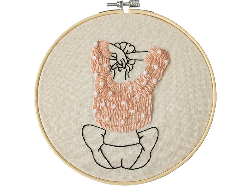 Embroidery kit Polkadot Sweater Stitchmilk