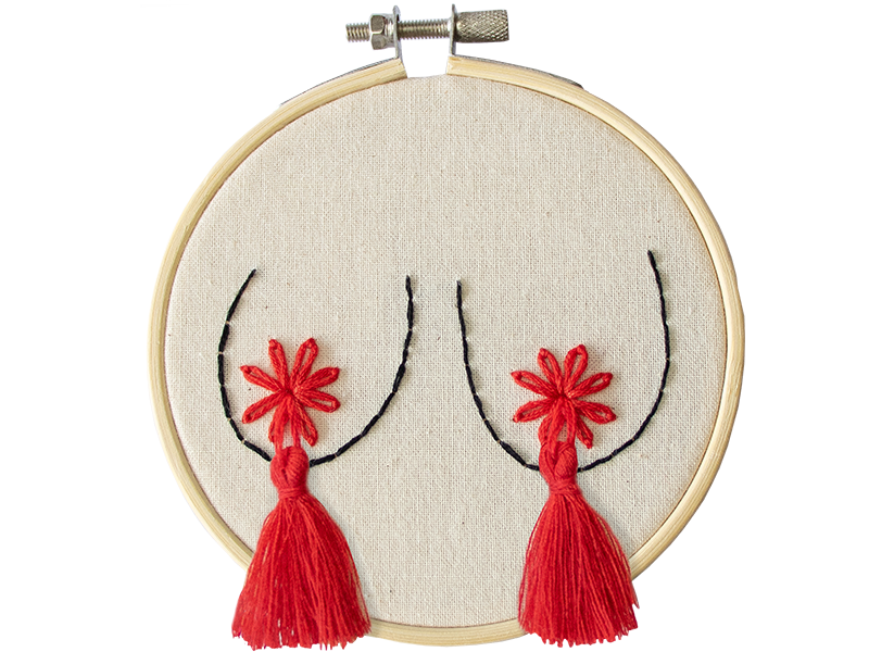 Embroidery kit Titty Tassels Stitchmilk
