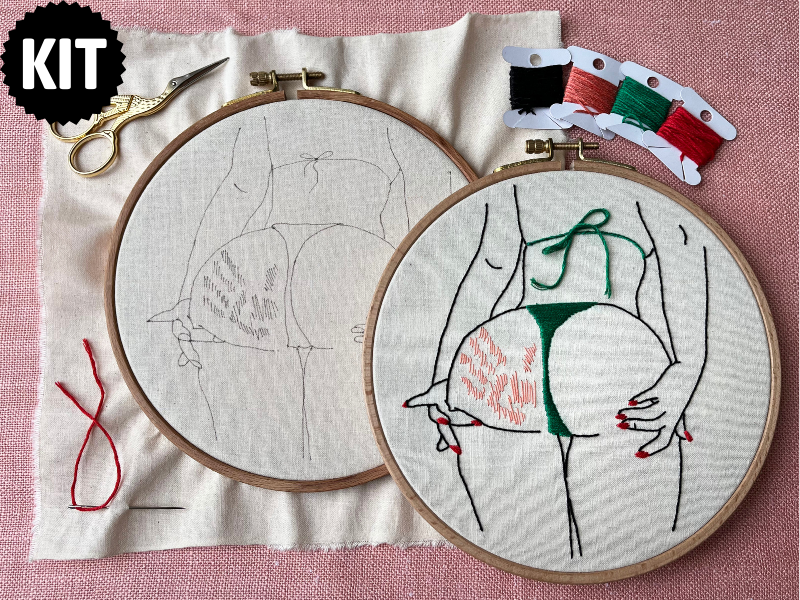 diy embroidery kit smack that