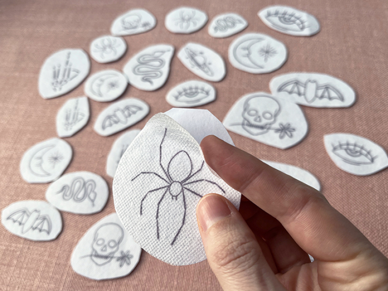 embroidery kit for clothes stick and stitch stickers