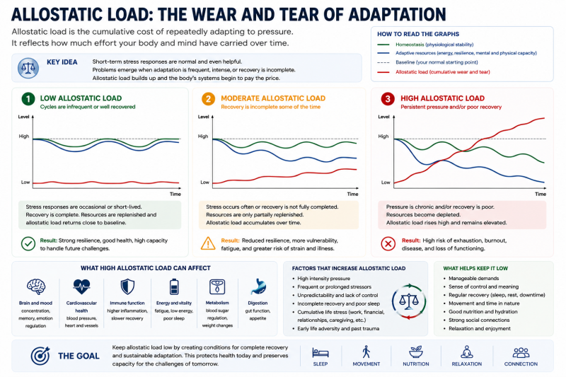 Allostatic load is the price the body and mind pay for reaching homeostasis