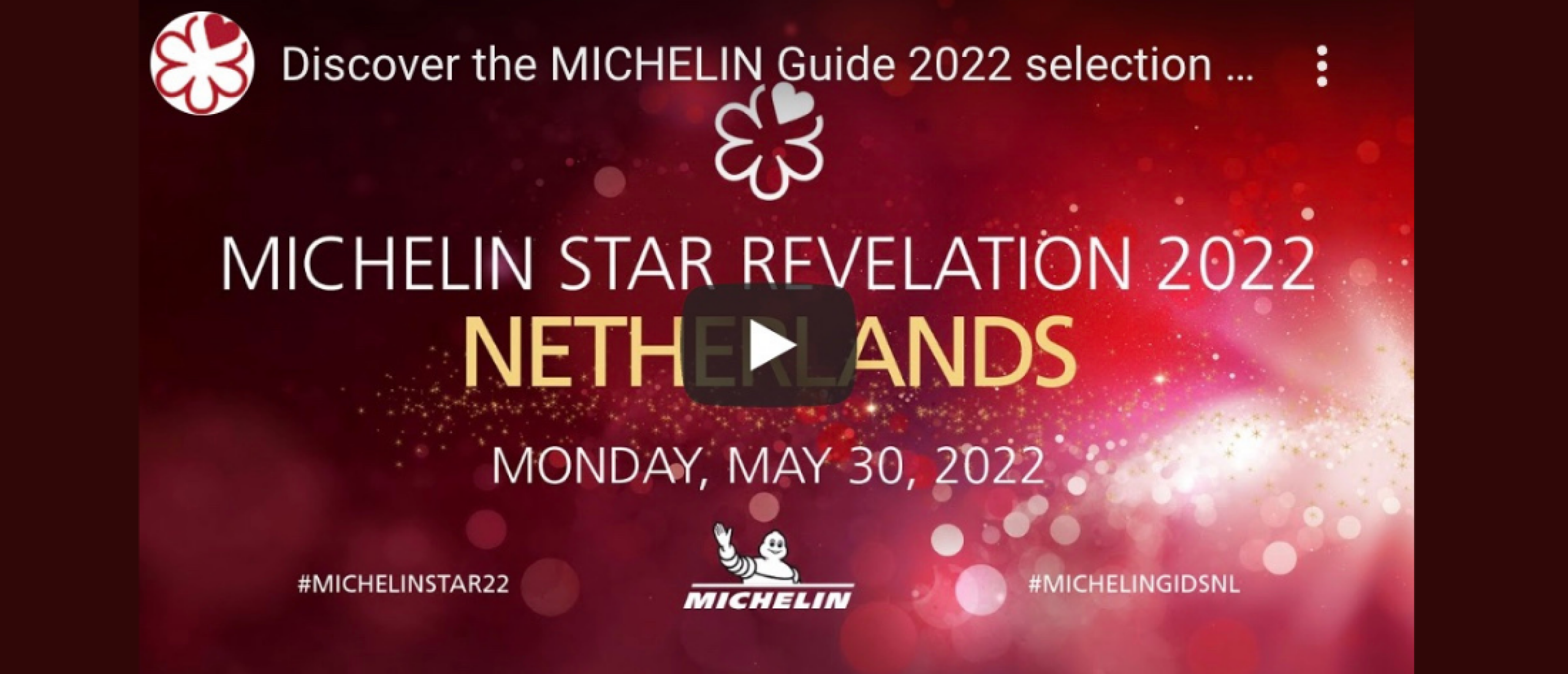 Ben je er ook bij? Volg hier live de uitreiking van de Michelingids Nederland 2022