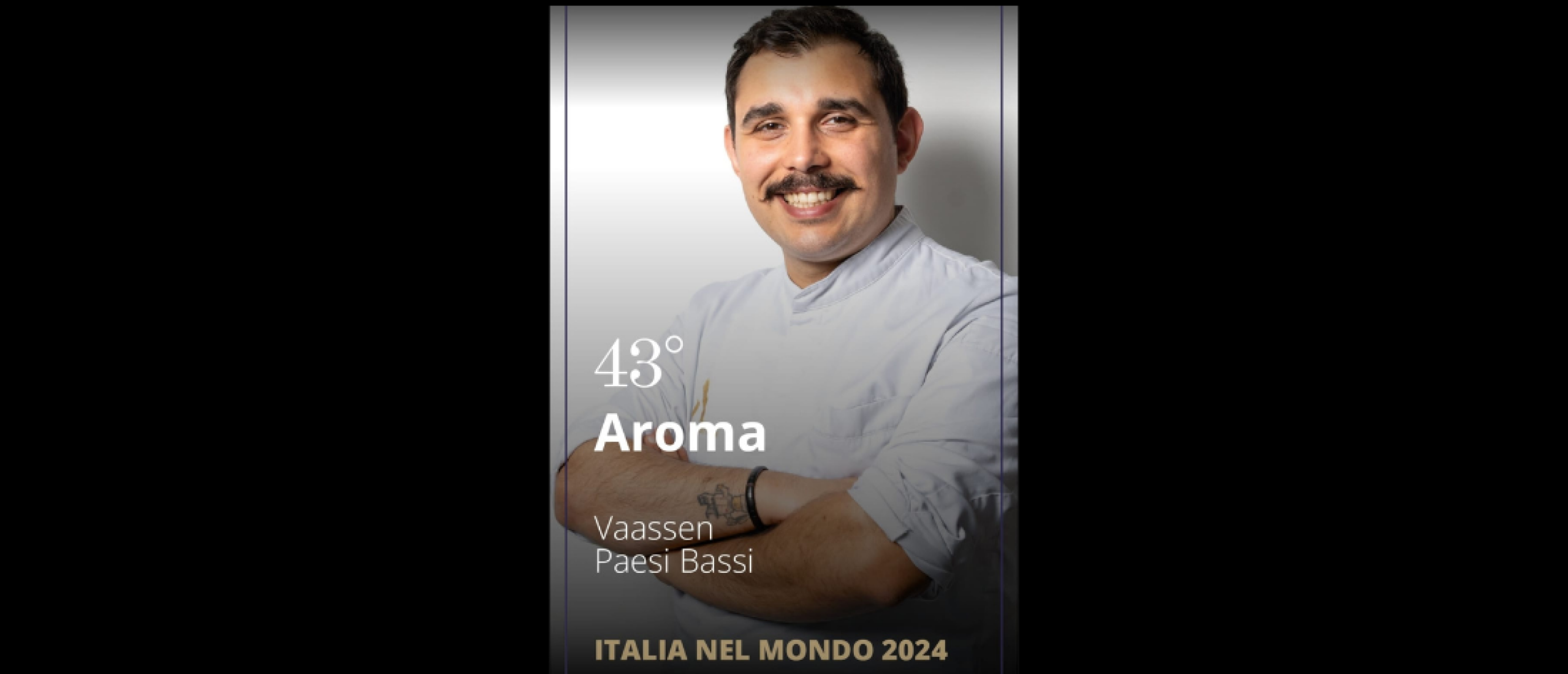 Restaurant Aroma Italian Fine Dining op plek 43 in lijst van top 50 Best Italian Restaurants in the World.