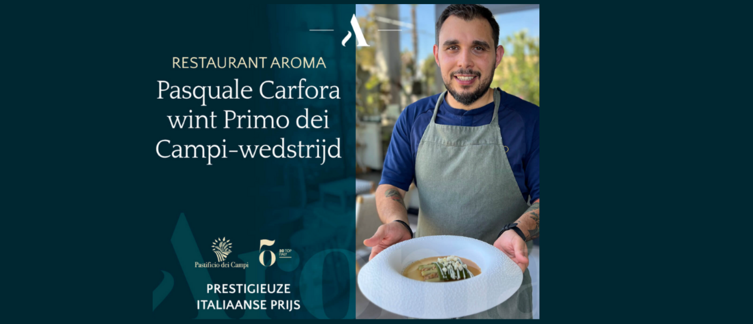 Pasquale Carfora van Aroma in Vaassen wint Primo dei Campi-wedstrijd