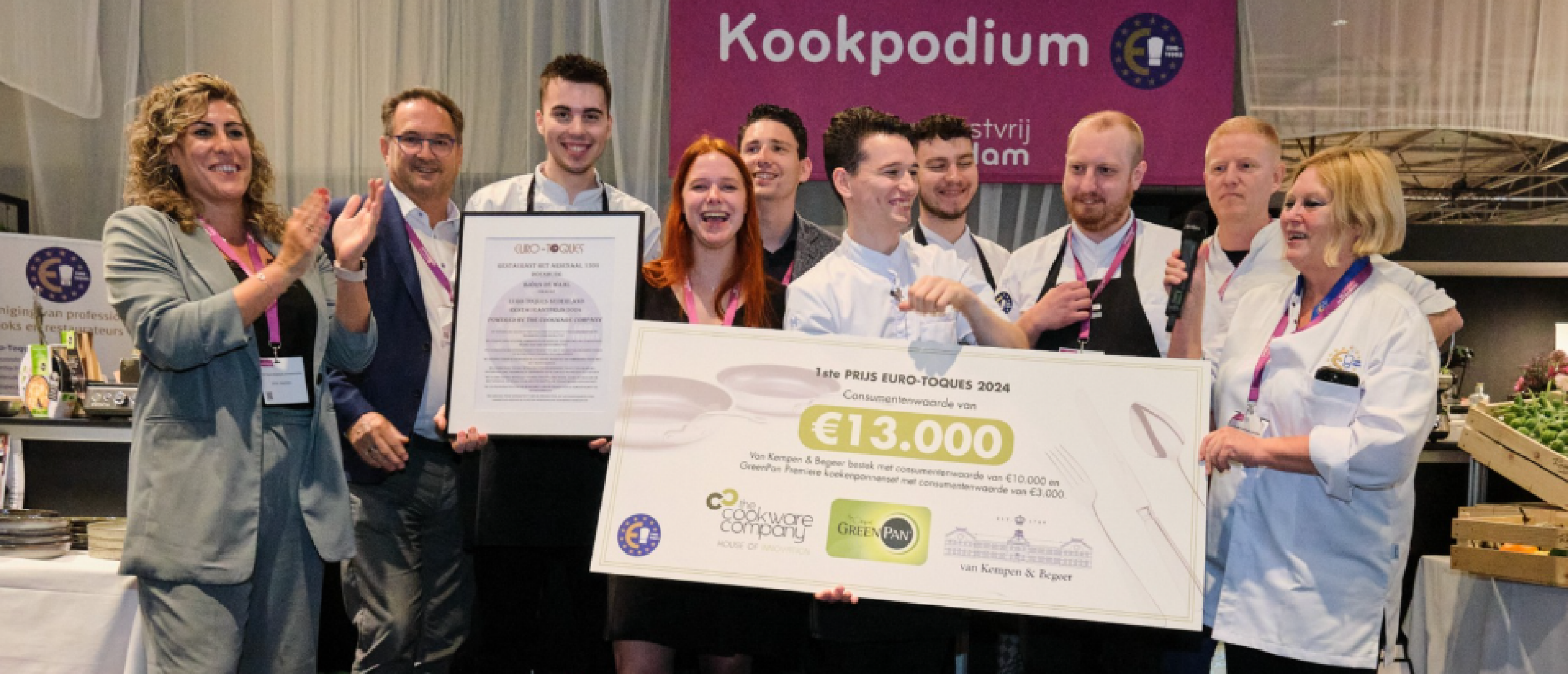 Björn de Waal van restaurant Het Arsenaal 1309 wint met zijn team de Euro-Toques Restaurantprijs 2024