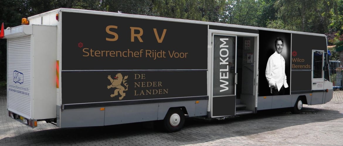 Creatiever dan creatief: Wilco Berends (De Nederlanden*) gaat op pad met SRV wagen.