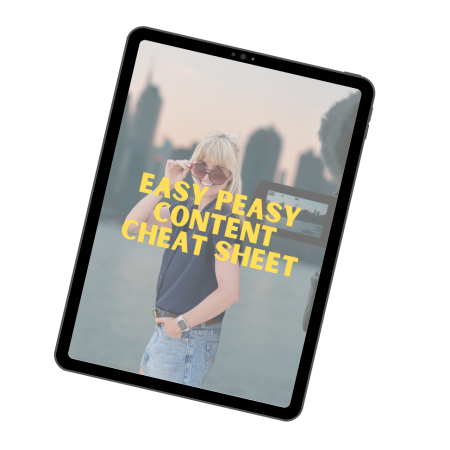 Easy peasy content cheat sheet