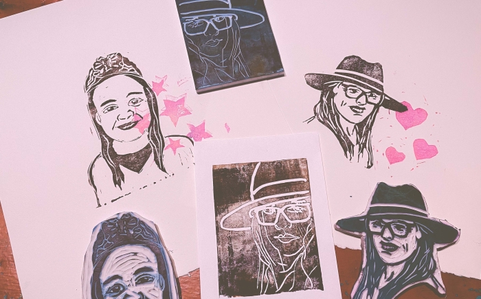 stempels maken cursus linodruk / stempeltechniek