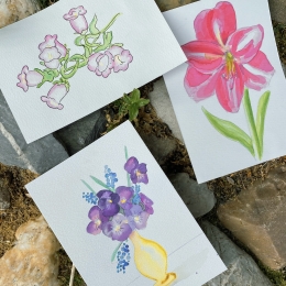 bloemen schilderen aquarel