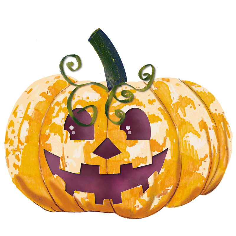 Illustratie van verschillende vrolijke pompoenen voor de Herfst Pompoen Speurtocht in het winkelcentrum