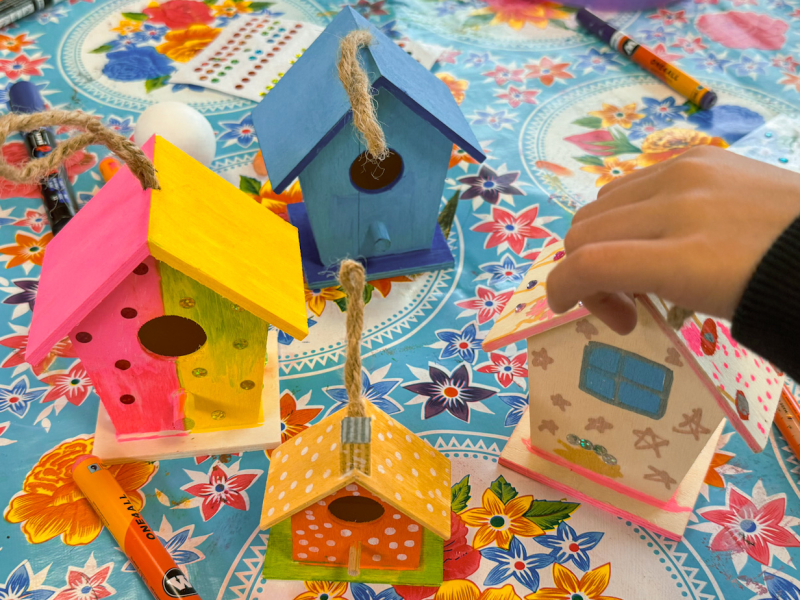 vogelhuisjes versieren creatieve activiteit evenement