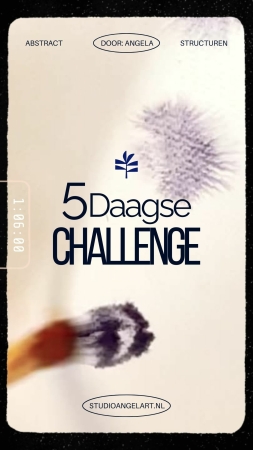 5 daagse aquarel challenge abstract en structuren
