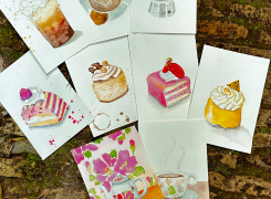 taartjes in aquarelverf