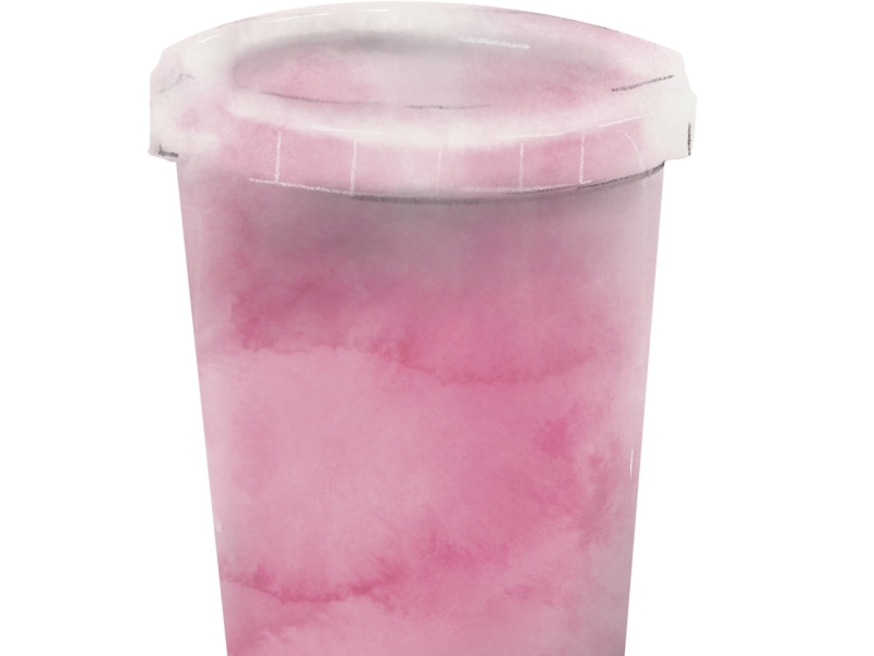 zoete traktatie suikerspin in emmertje