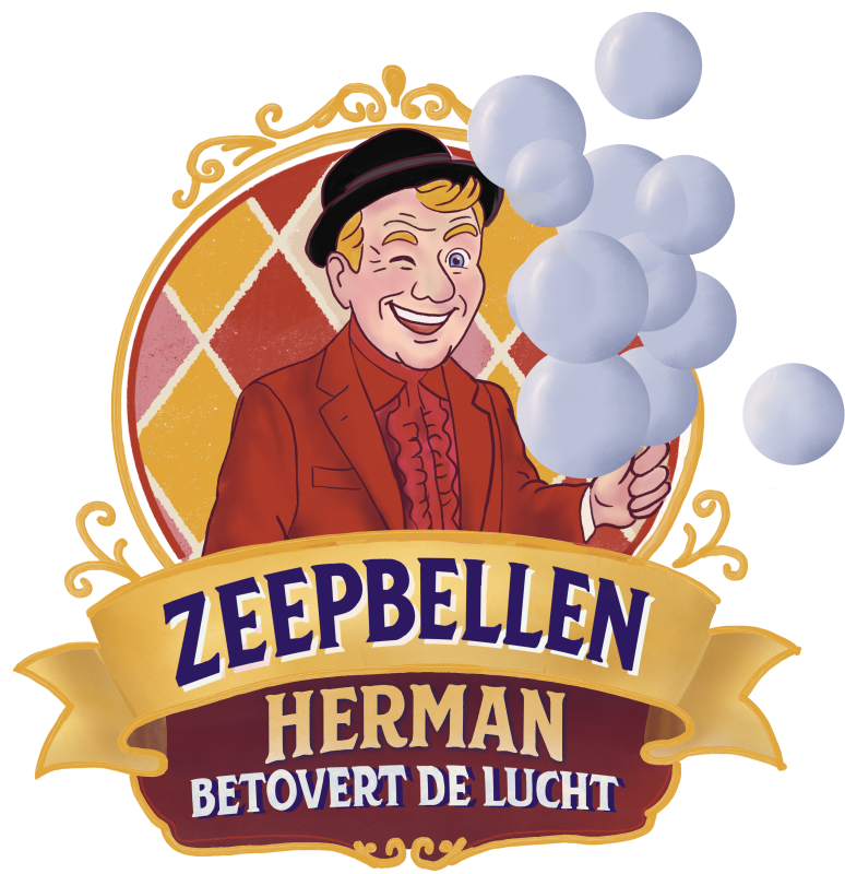 Zeepbellen act Herman Rodeman Reuze Zeepbellen Show van Herman