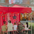 knutselen kinderen Tijdens buurtfeest in Rotterdam